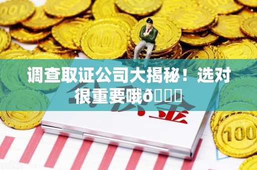 平和调查取证公司大揭秘！选对很重要哦😎