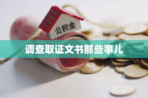 平和调查取证文书那些事儿