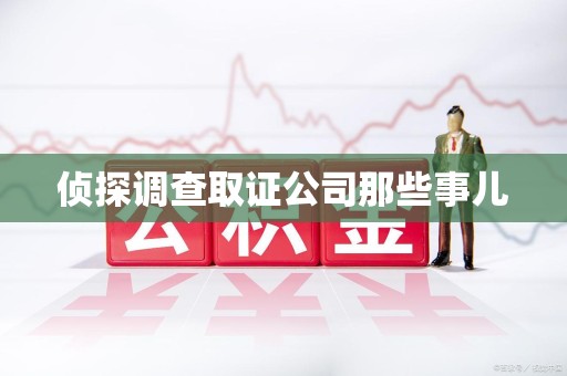 平和侦探调查取证公司那些事儿