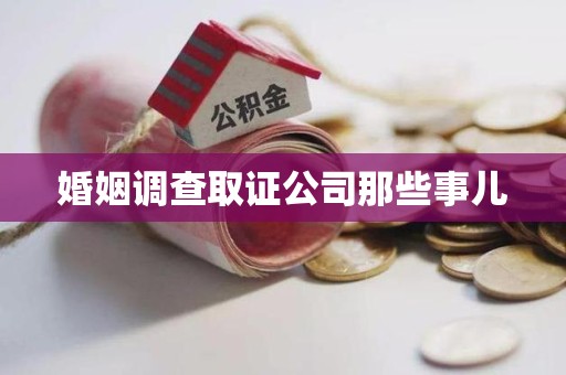 平和婚姻调查取证公司那些事儿
