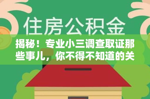 平和揭秘！专业小三调查取证那些事儿，你不得不知道的关键点