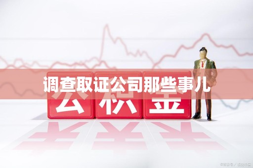 平和调查取证公司那些事儿