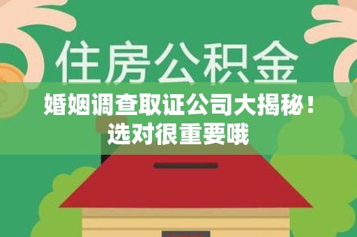 平和婚姻调查取证公司大揭秘！选对很重要哦