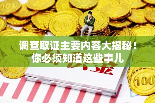 平和调查取证主要内容大揭秘！你必须知道这些事儿